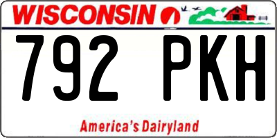 WI license plate 792PKH