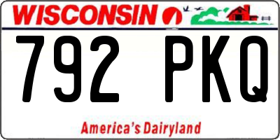 WI license plate 792PKQ