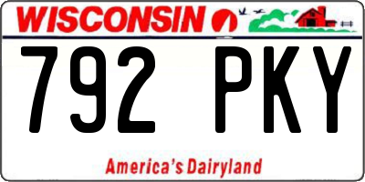 WI license plate 792PKY