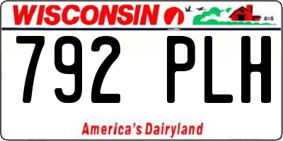 WI license plate 792PLH