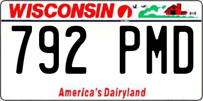 WI license plate 792PMD