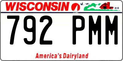 WI license plate 792PMM