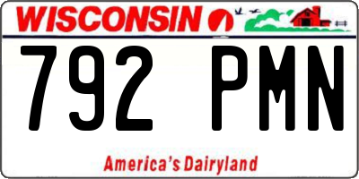 WI license plate 792PMN