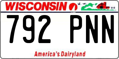 WI license plate 792PNN