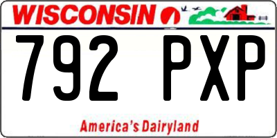 WI license plate 792PXP