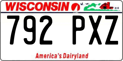 WI license plate 792PXZ
