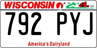 WI license plate 792PYJ