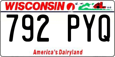 WI license plate 792PYQ