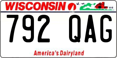 WI license plate 792QAG