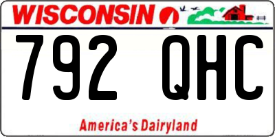 WI license plate 792QHC