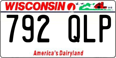 WI license plate 792QLP