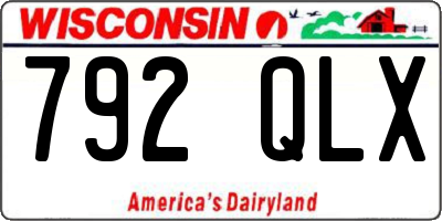 WI license plate 792QLX