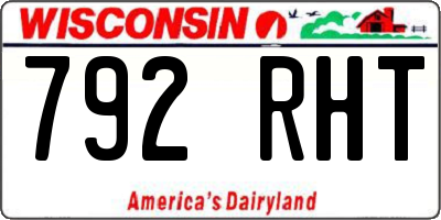 WI license plate 792RHT