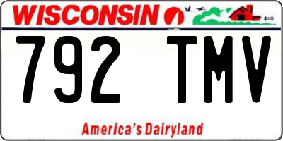 WI license plate 792TMV