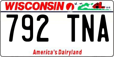 WI license plate 792TNA