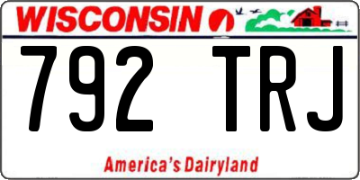 WI license plate 792TRJ