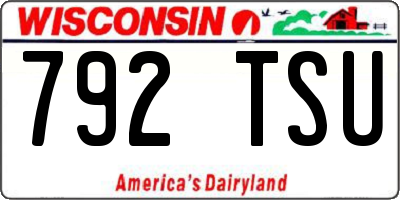 WI license plate 792TSU