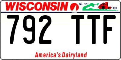 WI license plate 792TTF