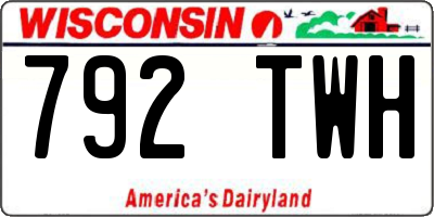 WI license plate 792TWH