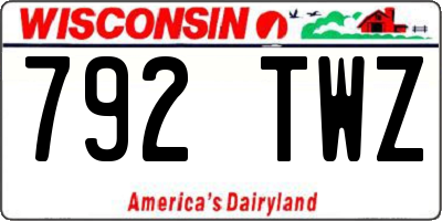 WI license plate 792TWZ