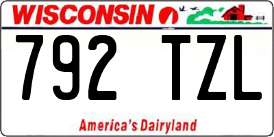 WI license plate 792TZL