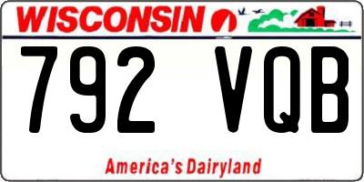WI license plate 792VQB
