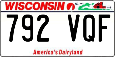 WI license plate 792VQF
