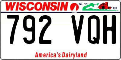 WI license plate 792VQH