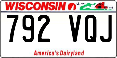 WI license plate 792VQJ