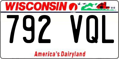 WI license plate 792VQL