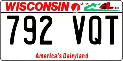 WI license plate 792VQT