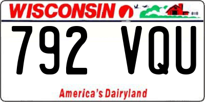 WI license plate 792VQU