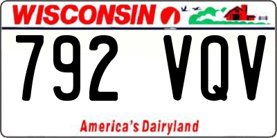 WI license plate 792VQV