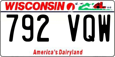 WI license plate 792VQW