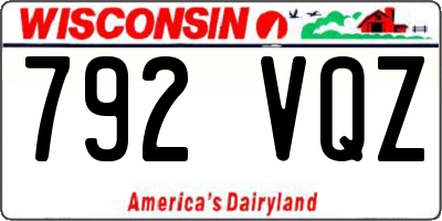 WI license plate 792VQZ