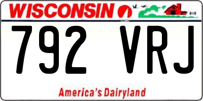 WI license plate 792VRJ