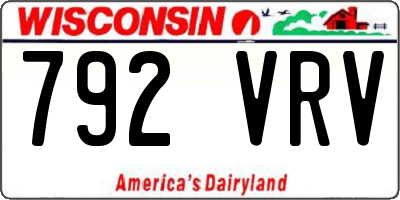 WI license plate 792VRV