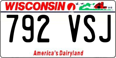 WI license plate 792VSJ