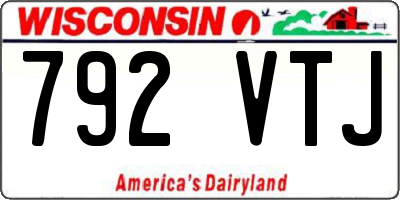 WI license plate 792VTJ