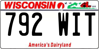 WI license plate 792WIT