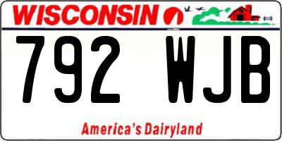 WI license plate 792WJB