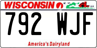 WI license plate 792WJF