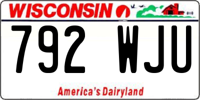 WI license plate 792WJU