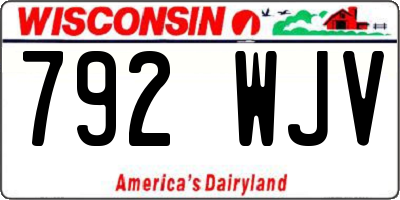 WI license plate 792WJV