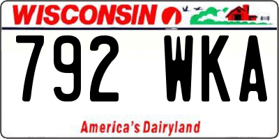 WI license plate 792WKA