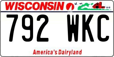WI license plate 792WKC