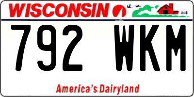 WI license plate 792WKM