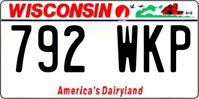WI license plate 792WKP