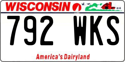 WI license plate 792WKS