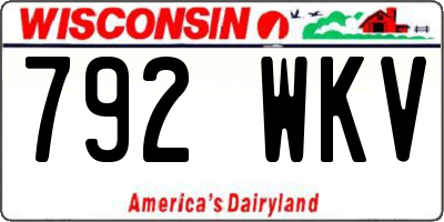 WI license plate 792WKV
